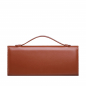 Preview: Lange Clutch aus Kalbsleder in cognac